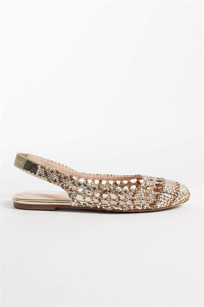 Балетки Hanne с плетеным ремешком на пятке артикул 152905387