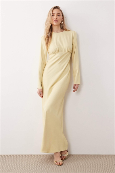 Макси-платье с вырезом на талии артикул 153403124