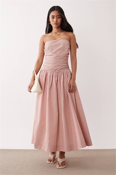 Платье-миди с бандо от Mullholland в красную полоску артикул 153145871