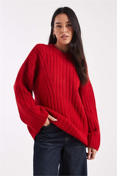 Свитер с круглым вырезом и длинным рукавом артикул 153154106