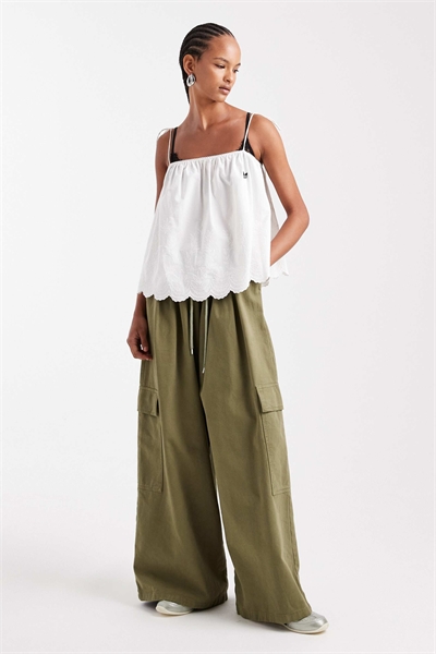 Брюки-карго с эффектом «утилитарной стирки» артикул 149543089