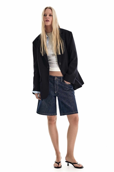 Полосатый двубортный блейзер артикул 156397969