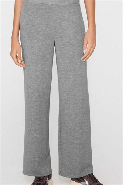Брюки-палаццо из мягкой ткани средне-серого меланжевого цвета артикул 156299223
