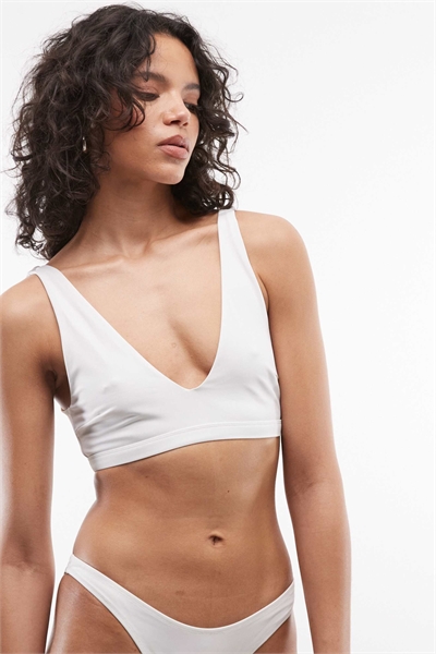 Комплект с топом-бикини с глубоким вырезом, цвет «слоновая кость» артикул 155696933