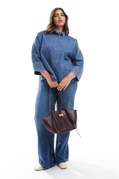 Джинсовая рубашка с рукавами длиной 3/4 артикул 143767700