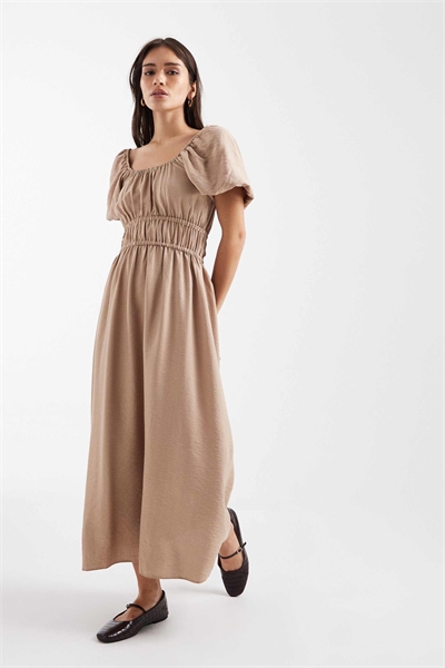 Платье-миди «Milkmaid» цвета «верблюжий» артикул 152320253