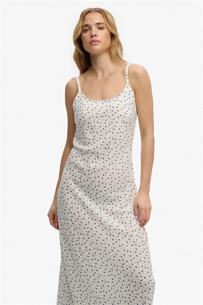 Макси-платье-ками с принтом в виде мелких цветочков, цвет «слоновая кость» артикул 156518629