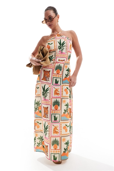 Макси-платье Halter артикул 143296547