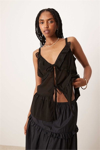 Эксклюзивный пляжный топ из сетки с завязками спереди от Esmee артикул 146791419