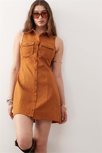 Платье-комбинезон из искусственной кожи телесного цвета артикул 144910181