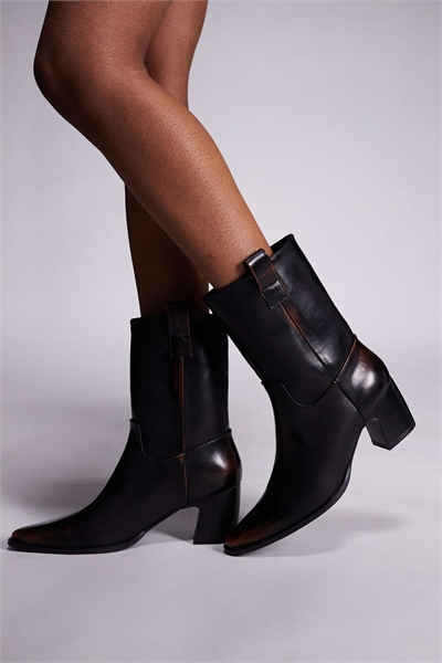 Ботильоны с закруглённым каблуком Layleigh коричневого цвета артикул 142122895