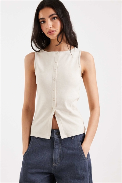 Жилет с пуговицами, цвет «слоновая кость» артикул 151531179