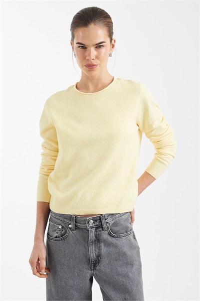 Трикотажный топ с круглым вырезом артикул 152906723