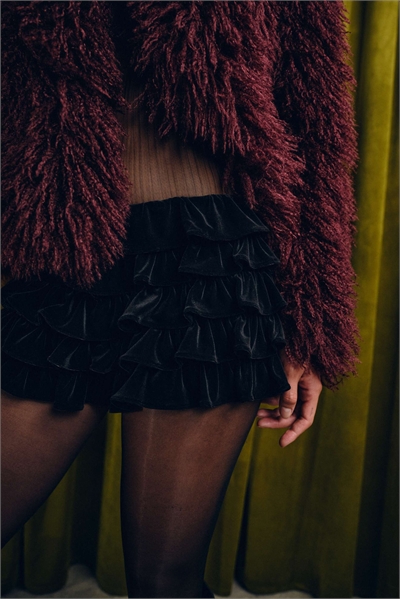 Эксклюзивные шорты-блумеры с бархатными оборками co-ord артикул 149999937