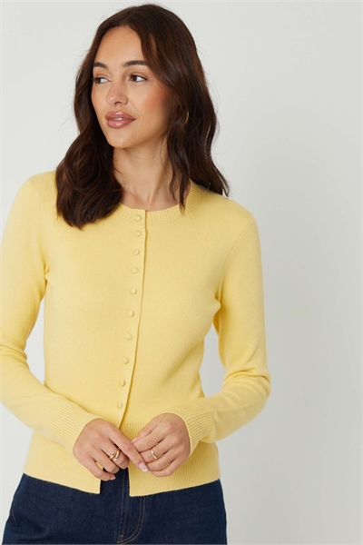 Кардиган из плотного трикотажа с круглым вырезом артикул 155412992