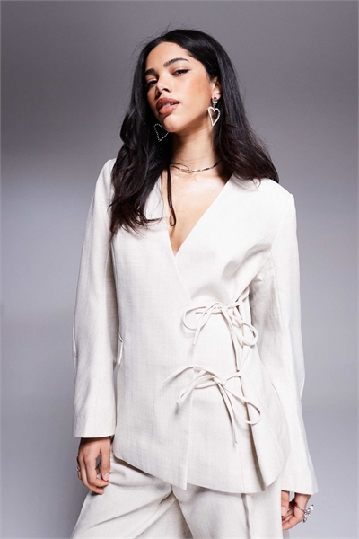 Блейзер с двойной завязкой по бокам co-ord артикул 140133897