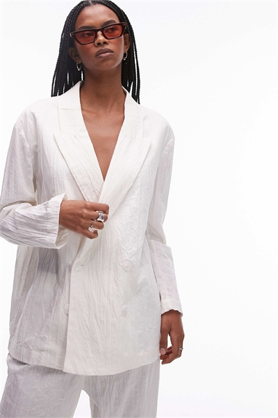 Блейзер из смешанного льна с плиссировкой co-ord артикул 143022602