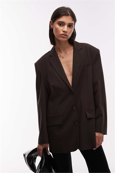 Блейзер свободного кроя с однорядной застежкой артикул 151967042