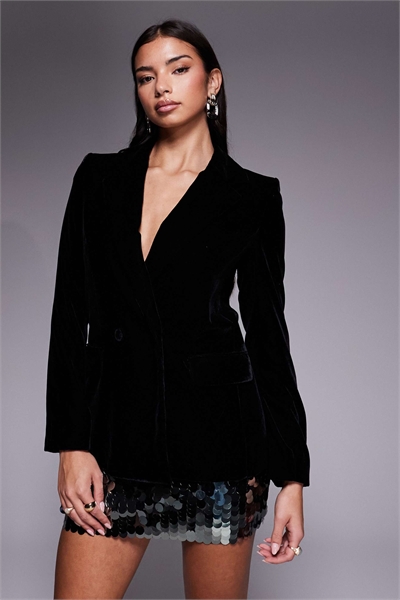 Блейзер из комбинированного бархата артикул 151861591