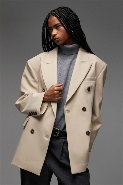 Двубортный блейзер свободного кроя артикул 151099081