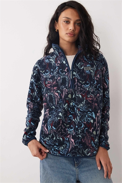 Мягкий флис с принтом в виде абстрактных цветов артикул 155551392