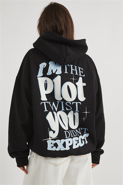 Худи «Неожиданный поворот» черного цвета артикул 156136311