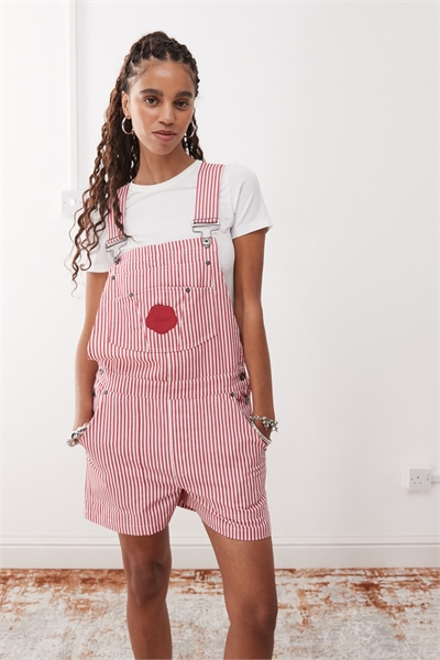 Комбинезон в красно-белую полоску артикул 140698673