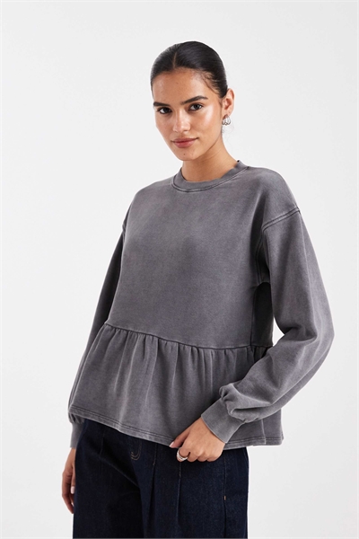 Свитшот с воланами по низу артикул 150506930