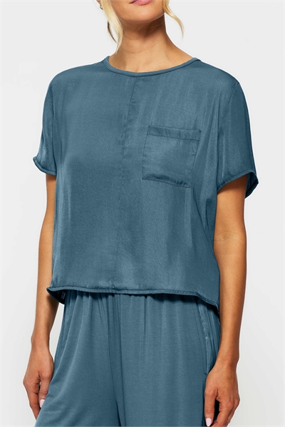 Футболка из атласного джерси от Raye артикул 154916836