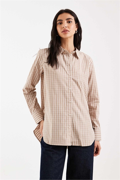 Рубашка из хлопка оксфорд свободного кроя артикул 153084270