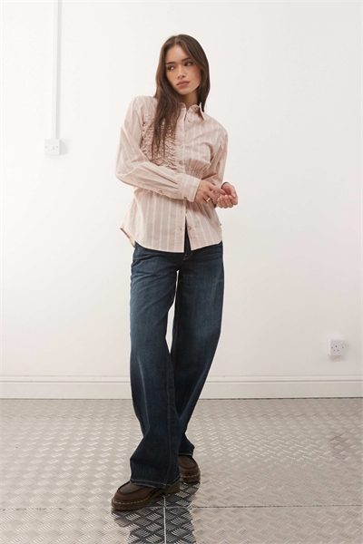 Рубашка с длинными рукавами и сборками артикул 151526898