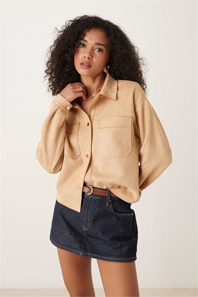 Рубашка из искусственной замши артикул 148380202