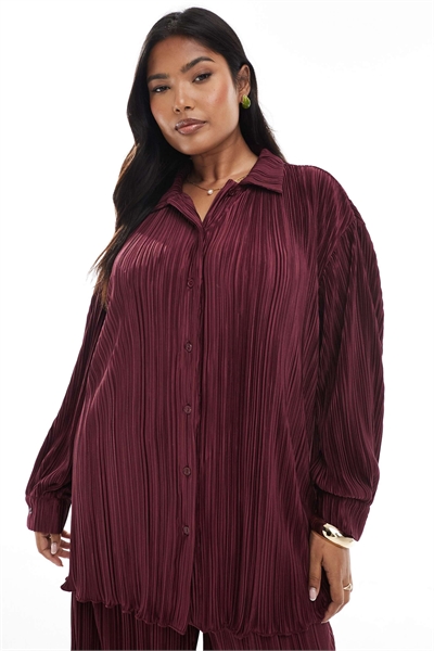 Рубашка с воротником-плиссе и застежкой на пуговицах спереди co-ord артикул 147012407