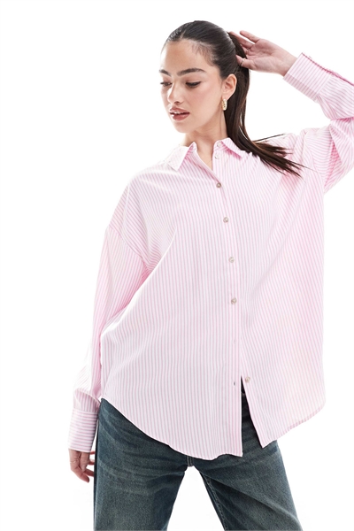 Рубашка свободного кроя артикул 140259266