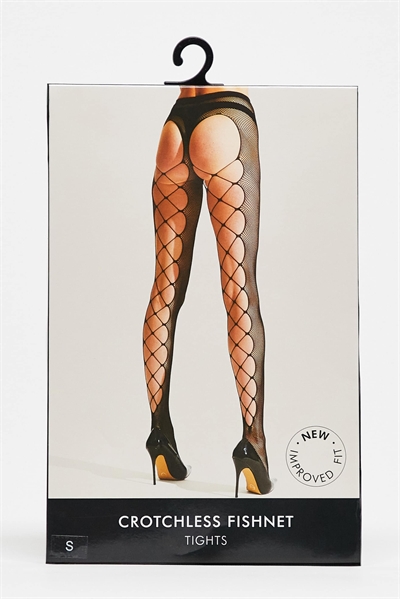 Колготки в сеточку с вырезом в промежности артикул 147843852