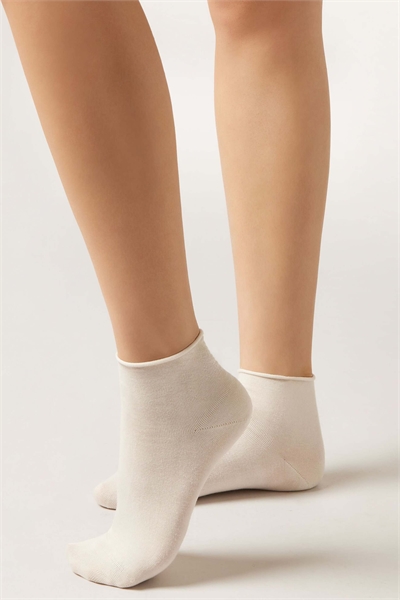 Хлопковые короткие носки без резинки артикул 153164399