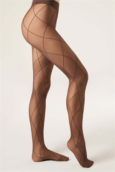 Колготки с алмазным узором артикул 155278695