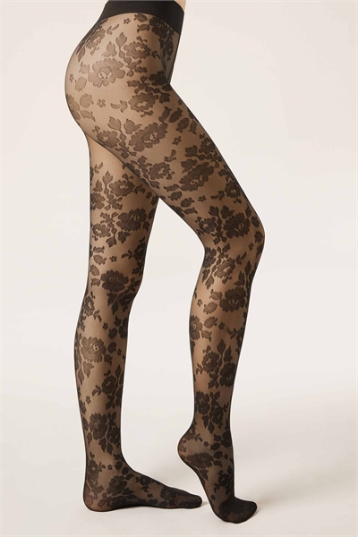 Прозрачные колготки с цветочным принтом артикул 155278694