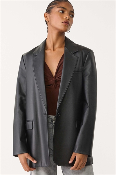 Блейзер из искусственной кожи артикул 148584491