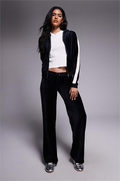 Джоггеры с логотипом и полосками на прямых брючинах co-ord артикул 153280531