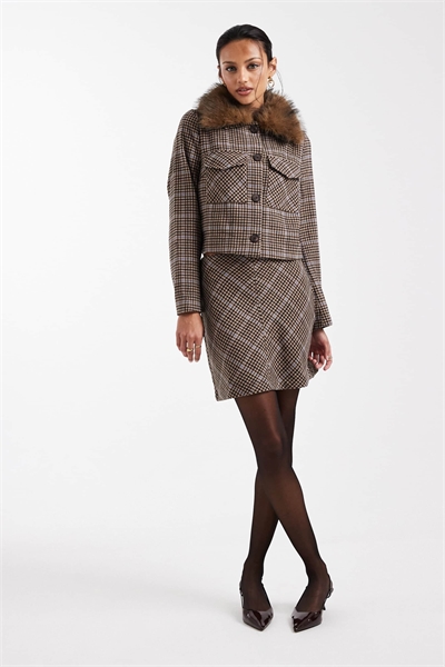 Мини-юбка в клетку co-ord артикул 151092356