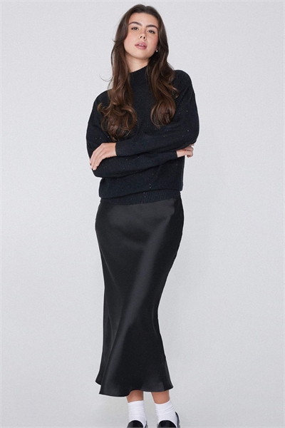 Атласная юбка средней длины артикул 155278090