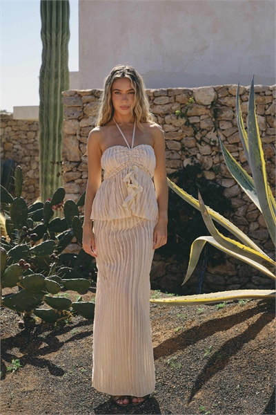 X Макси-юбка Liv Silverman бежевого цвета артикул 153322180