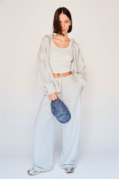 Брюки с широкими брючинами из мягкой ткани артикул 150501044