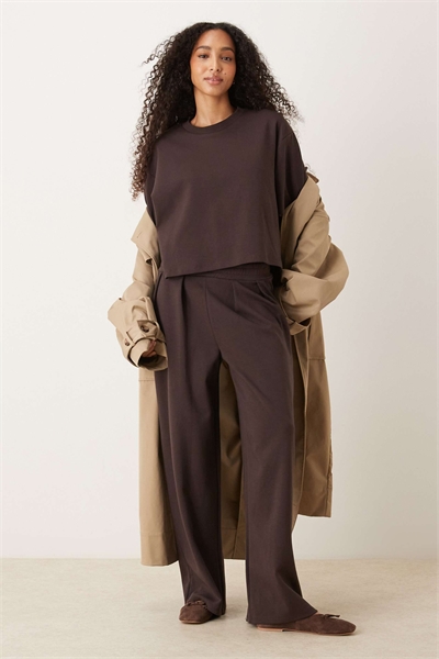 Брюки с широкими брючинами и застежкой-молнией co-ord артикул 150078091