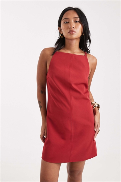 Облегающее мини-платье с бретелями в стиле «рейсер» артикул 150777062