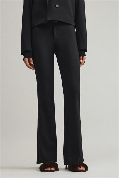 Брюки с завышенной талией и расклешенными брючинами артикул 154890502