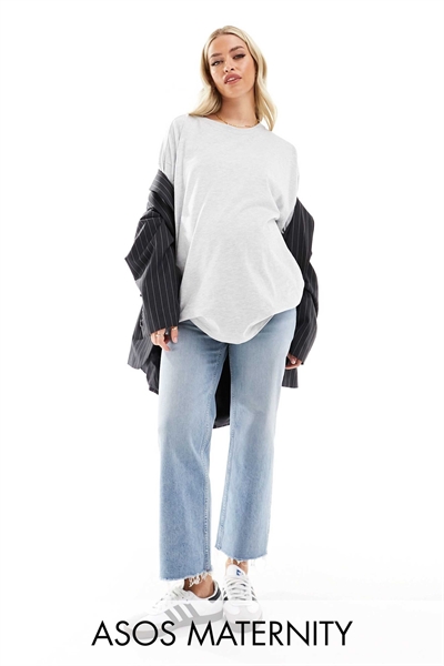 ASOS DESIGN — джинсы для беременных с прямым кроем и длиной до щиколотки артикул 133033636