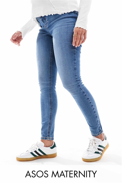 ASOS DESIGN — джинсы-скинни для беременных с завышенной талией артикул 130859183