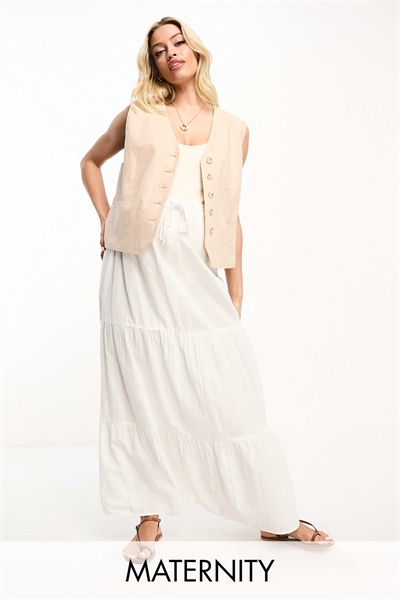 Юбка-макси с завязками на талии артикул 128813989